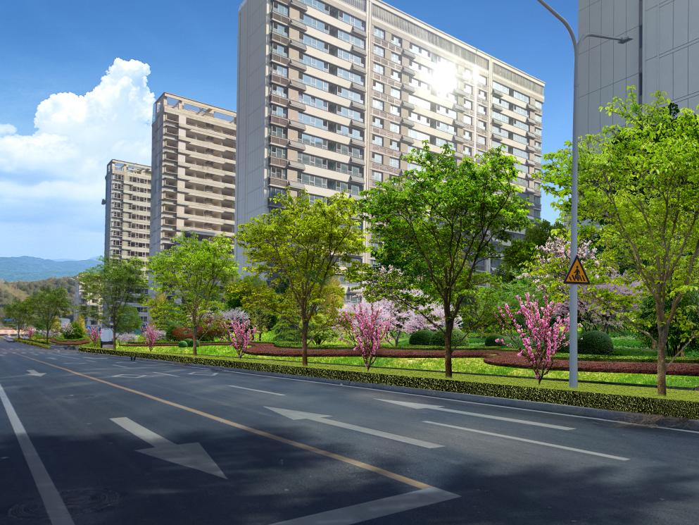 岳而縱二路、北五路、北六路道路綠化設(shè)計(jì)
